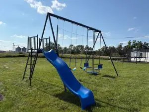 metal playset display